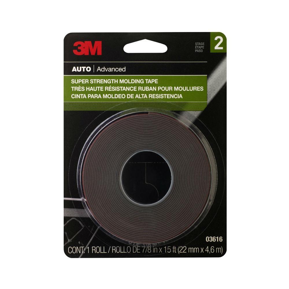 3M 03616 Super Strength Molding Tape, 7/8 in x 15 ft